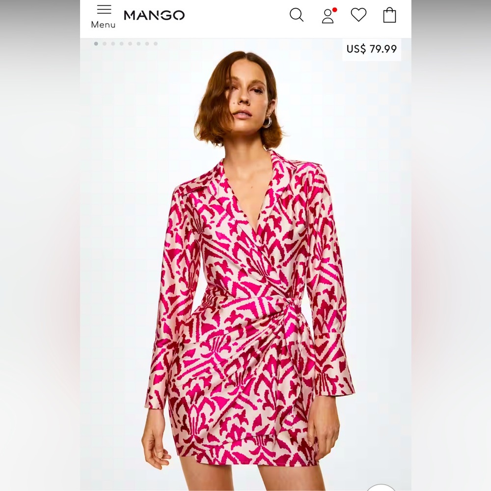 Mango Satin Dress (NWT)